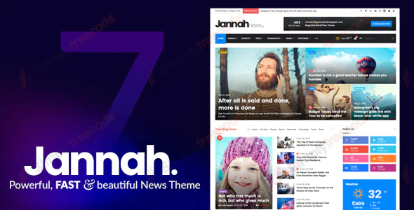 Jannah v7.6.5 - Newspaper Magazine News BuddyPress WordPress Theme Nulled