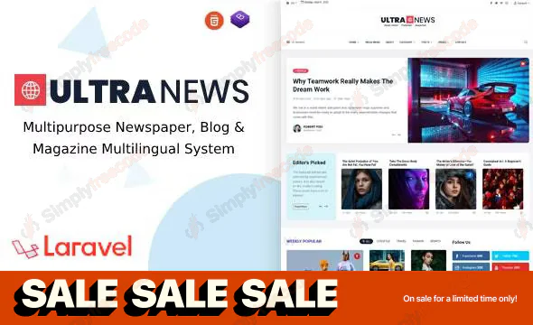 UltraNews v4.2.0 - Laravel Newspaper, Blog and Magazine Multilingual System - nulled