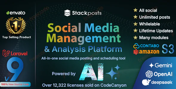 Stackposts v10.0.0 - Social Media Management & Marketing SaaS Platform