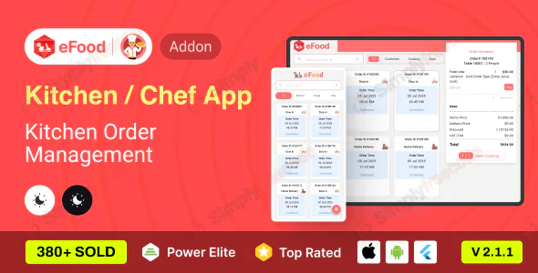 eFood - Kitchen/Chef App v2.4 Source Code - Nulled