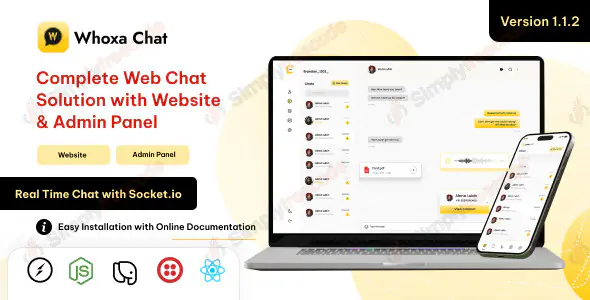 Whoxa Chat v1.1.2 - Chat Script - Web Whatsapp Clone - UNTOUCHED