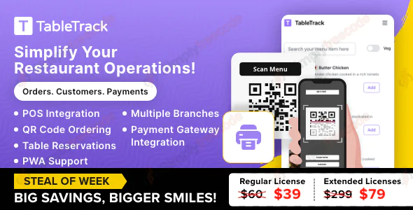 TableTrack v1.3.02 - The Complete SaaS Restaurant Management Solution - nulled